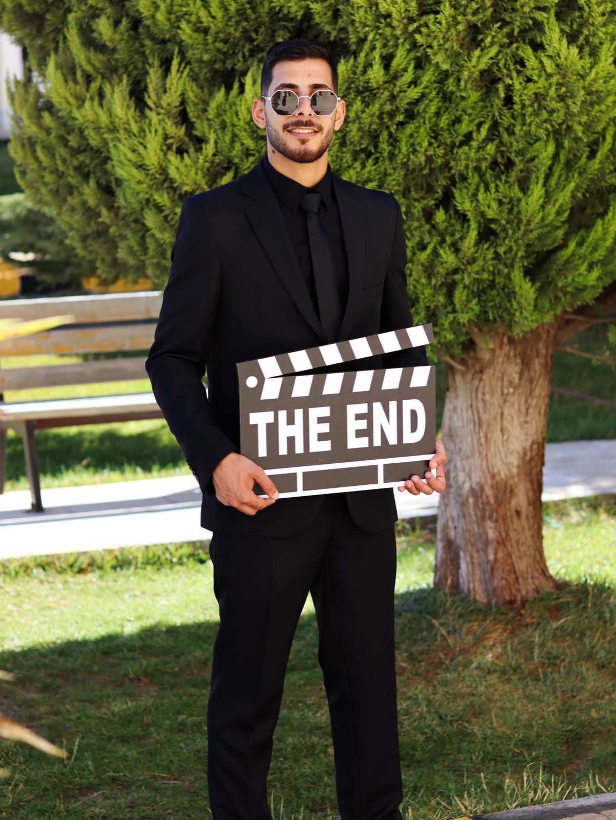 Graduation portrait, warm afternoon light